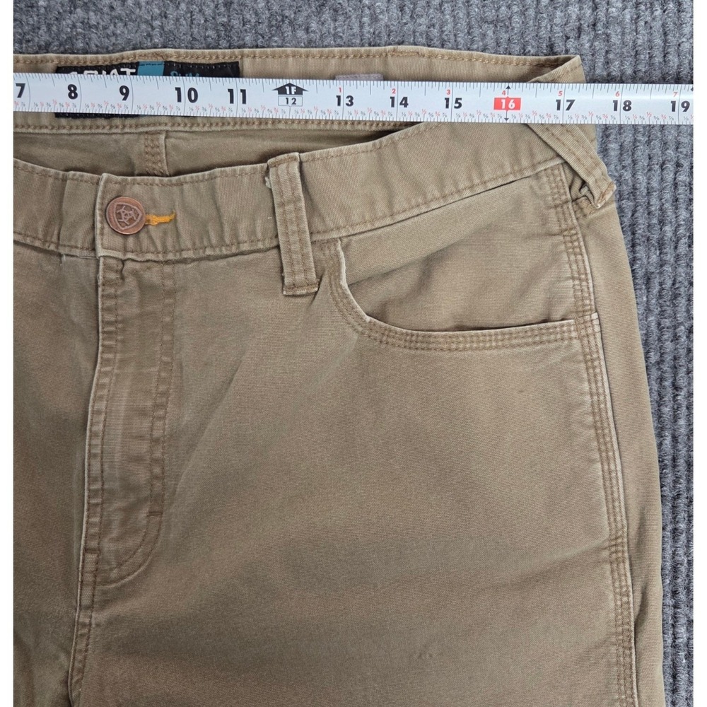 ARIAT REBAR M7 Slim Straight Leg Men Tan Work Pants Size 34x30 - Picture 6 of 12